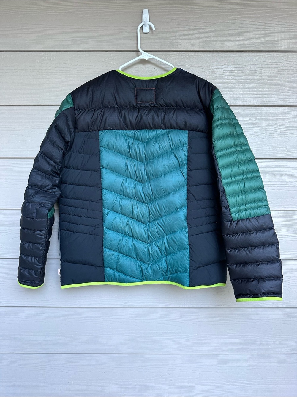 Patagonia Worn Wear ReCrafted Down Puffer Jacket Size L Unisex Multicolor (A49) - Picture 7 of 9